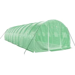 MAISON EXCLUSIVE - Serre avec cadre en acier vert 30 m² 10x3x2 m