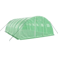 MAISON EXCLUSIVE - Serre avec cadre en acier vert 24 m² 6x4x2 m