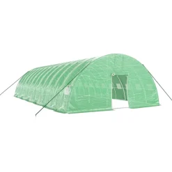 MAISON EXCLUSIVE - Serre avec cadre en acier vert 72 m² 12x6x2,85 m