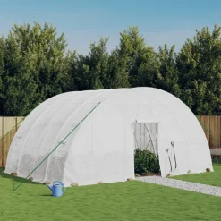 MAISON EXCLUSIVE - Serre avec cadre en acier blanc 24 m² 6x4x2,85 m