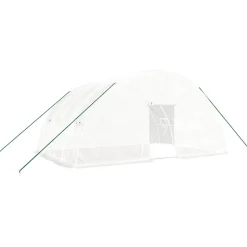 MAISON EXCLUSIVE - Serre avec cadre en acier blanc 24 m² 6x4x2,85 m