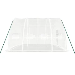 MAISON EXCLUSIVE - Serre avec cadre en acier blanc 24 m² 6x4x2,85 m