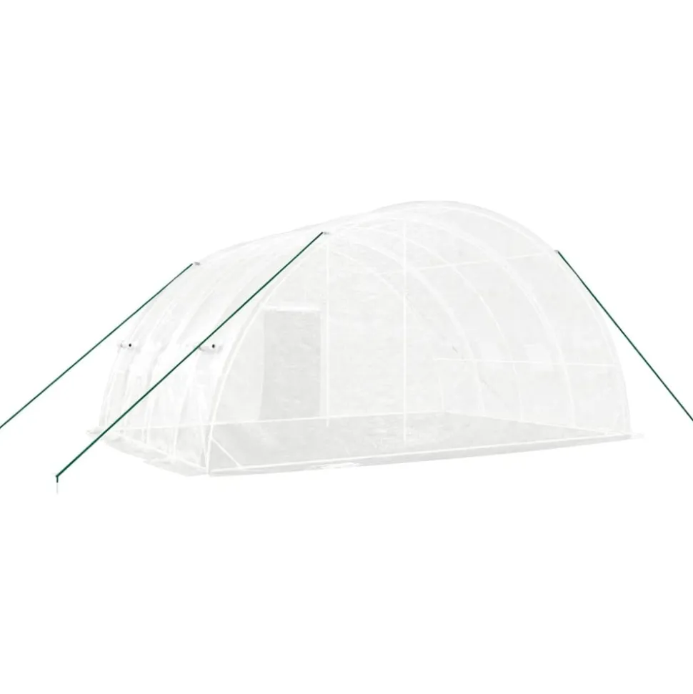 MAISON EXCLUSIVE - Serre avec cadre en acier blanc 24 m² 6x4x2,85 m