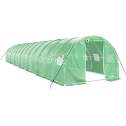 MAISON EXCLUSIVE - Serre avec cadre en acier vert 42 m² 14x3x2 m