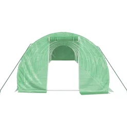 MAISON EXCLUSIVE - Serre avec cadre en acier vert 42 m² 14x3x2 m