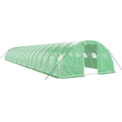 MAISON EXCLUSIVE - Serre avec cadre en acier vert 72 m² 18x4x2 m