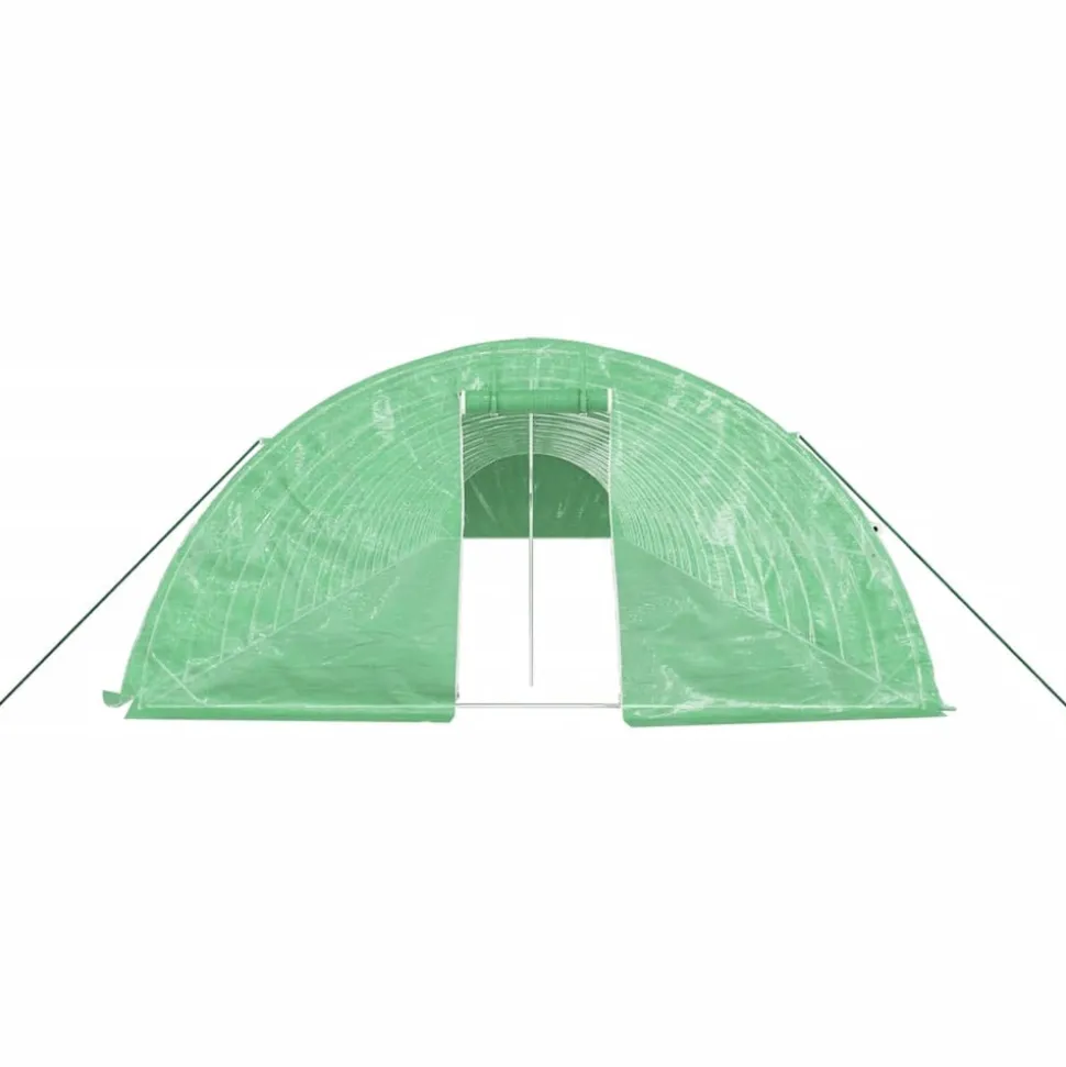 MAISON EXCLUSIVE - Serre avec cadre en acier vert 120 m² 24x5x2,3 m