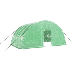 MAISON EXCLUSIVE - Serre avec cadre en acier vert 24 m² 6x4x2,85 m