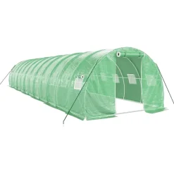 MAISON EXCLUSIVE - Serre avec cadre en acier vert 36 m² 12x3x2 m