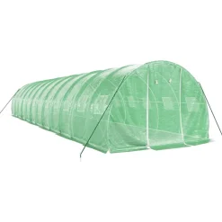 MAISON EXCLUSIVE - Serre avec cadre en acier vert 36 m² 12x3x2 m