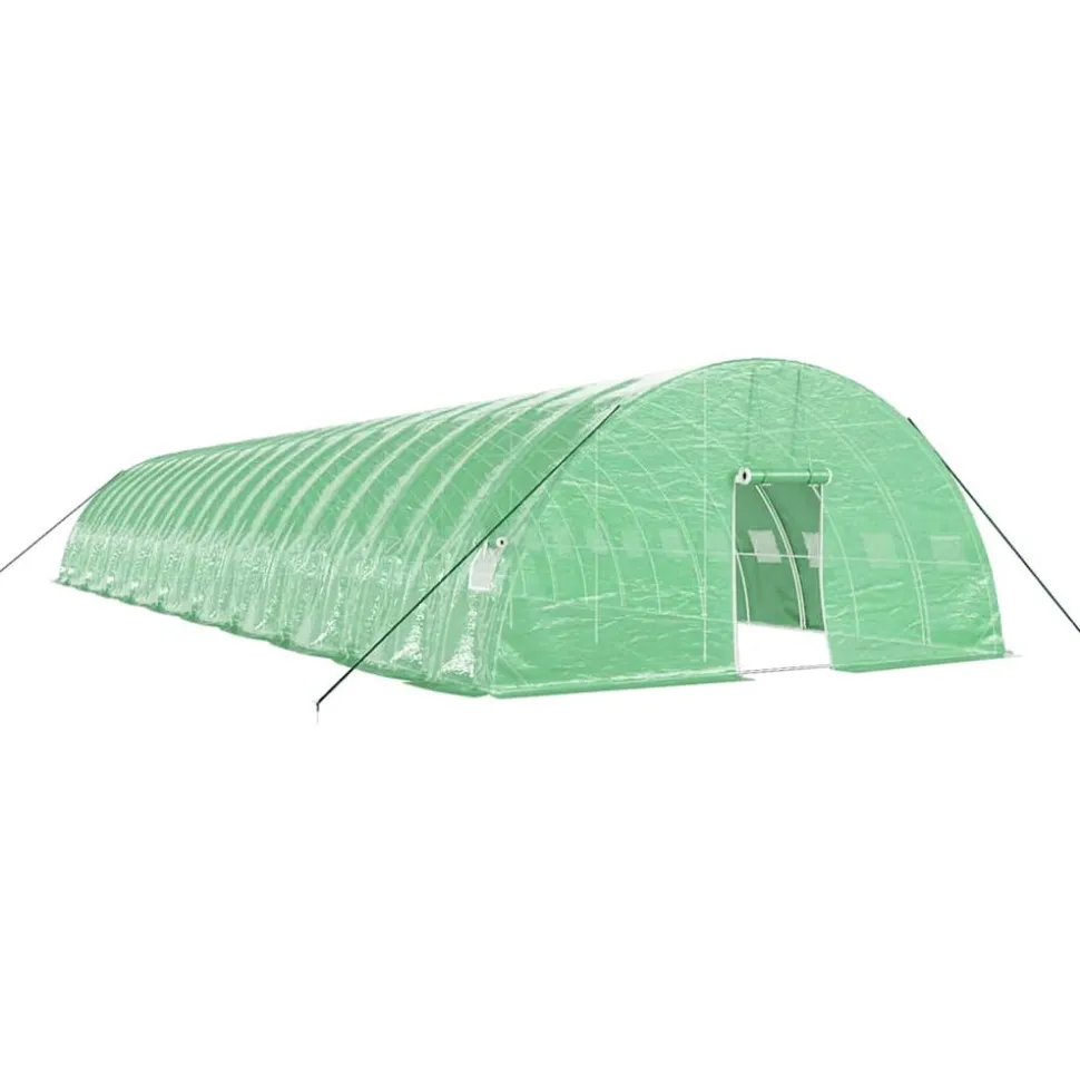 MAISON EXCLUSIVE - Serre avec cadre en acier vert 120 m² 20x6x2,85 m