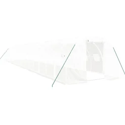 MAISON EXCLUSIVE - Serre avec cadre en acier blanc 48 m² 16x3x2 m