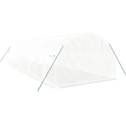 MAISON EXCLUSIVE - Serre avec cadre en acier blanc 30 m² 10x3x2 m