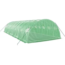 MAISON EXCLUSIVE - Serre avec cadre en acier vert 40 m² 10x4x2 m