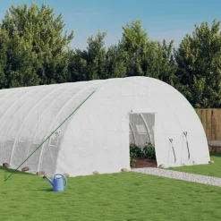 MAISON EXCLUSIVE - Serre avec cadre en acier blanc 132 m² 22x6x2,85 m