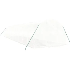 MAISON EXCLUSIVE - Serre avec cadre en acier blanc 36 m² 12x3x2 m