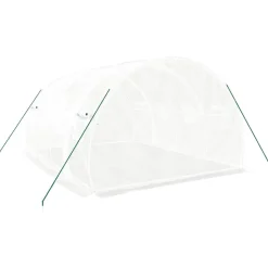 MAISON EXCLUSIVE - Serre avec cadre en acier blanc 12 m² 4x3x2 m