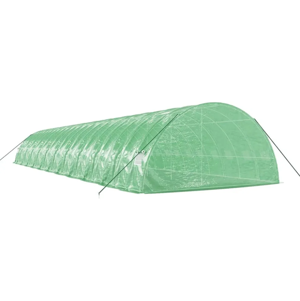 MAISON EXCLUSIVE - Serre avec cadre en acier vert 132 m² 22x6x2,85 m