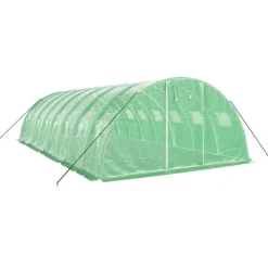 MAISON EXCLUSIVE - Serre avec cadre en acier vert 32 m² 8x4x2 m