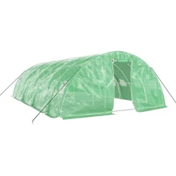 MAISON EXCLUSIVE - Serre avec cadre en acier vert 40 m² 8x5x2,3 m