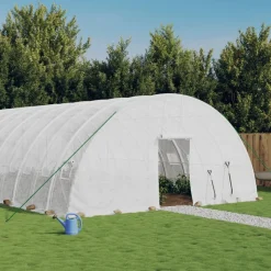 MAISON EXCLUSIVE - Serre avec cadre en acier blanc 60 m² 10x6x2,85 m