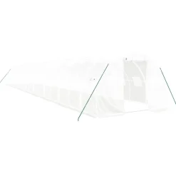 MAISON EXCLUSIVE - Serre avec cadre en acier blanc 54 m² 18x3x2 m