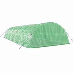 MAISON EXCLUSIVE - Serre avec cadre en acier vert 60 m² 12x5x2,3 m