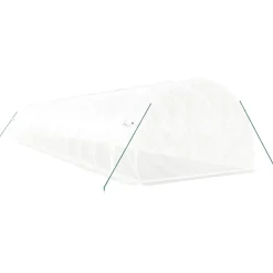 MAISON EXCLUSIVE - Serre avec cadre en acier blanc 42 m² 14x3x2 m