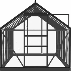 MAISON EXCLUSIVE - Serre en verre anthracite 155x298x191 cm aluminium