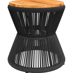 MAISON EXCLUSIVE - Table basse avec base en fil de fer noir bois d'acacia massif