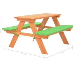 MAISON EXCLUSIVE - Table de pique-nique pour enfants avec bancs 89x79x50 cm sapin