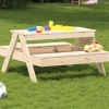 MAISON EXCLUSIVE - Table de pique-nique pour enfants 88x97x52cm bois massif de pin