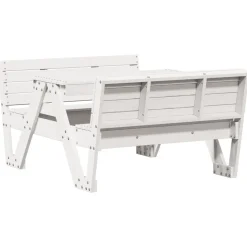 MAISON EXCLUSIVE - Table de pique-nique pour enfants blanc bois massif de pin