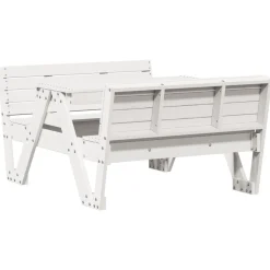 MAISON EXCLUSIVE - Table de pique-nique pour enfants blanc bois massif de pin