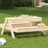 MAISON EXCLUSIVE - Table de pique-nique avec bac à sable pour enfants pin massif