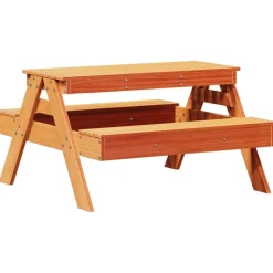 MAISON EXCLUSIVE - Table de pique-nique pour enfants cire marron bois massif pin