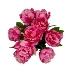 MARICHAL - Plateau de 9 pivoines rose , H38CM - L30Cm, 2Kg