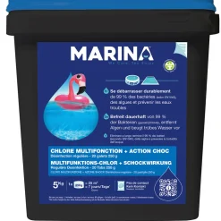 MARINA - Marina galets bi-couche chlore multifonction lent et rapide 250g 5kg - 888279
