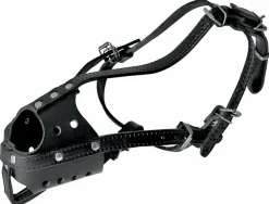 MARTIN SELLIER - Muselière police pour chien en cuir pleine fleur