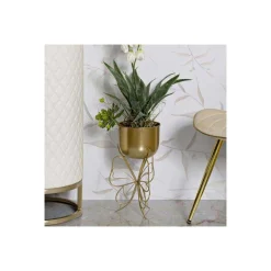 MAURO FERRETTI - Cache pot en métal doré farfy 22 x 40 cm