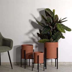 MAURO FERRETTI - Set de 3 cache-pots en métal milly