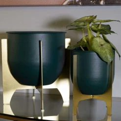 MAURO FERRETTI - Set de 2 cache-pots en métal coloré grent shet