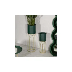 MAURO FERRETTI - Set de 2 cache-pots en métal coloré grent