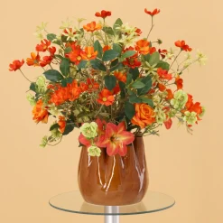 MAXIFLEUR - Bouquet artificiel dans vase tulipe caroline monaco 55 cm