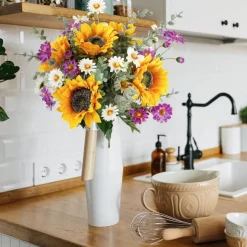 MCBOSON - Bouquet de tournesols artificiels