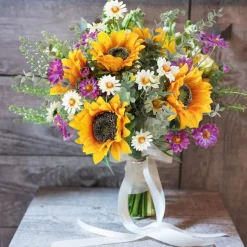 MCBOSON - Bouquet de tournesols artificiels