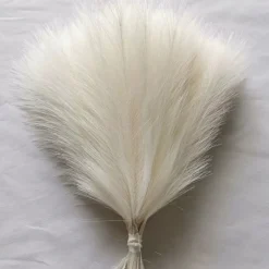 MCBOSON - Herbe de pampa artificielle pour 100 pièces blanches