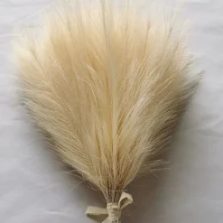 MCBOSON - Herbe de pampa artificielle pour 100 pièces beiges