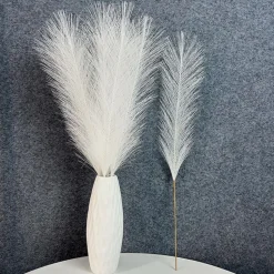 MCBOSON - Plumes de roseau simulées pour blanc crème 100 pièces