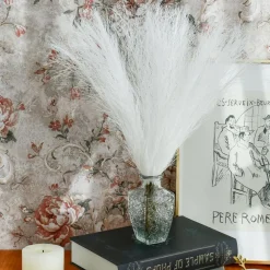 MCBOSON - Plumes de roseau simulées pour blanc crème 100 pièces